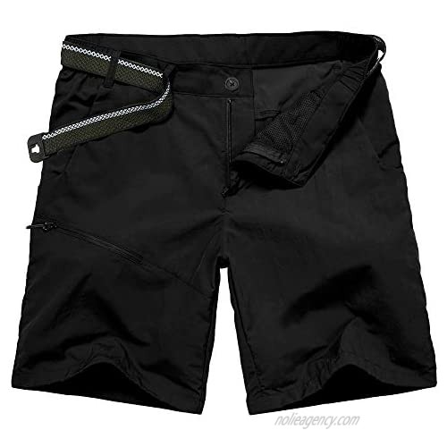 Jessie Kidden Mens Outdoor Casual Shorts Lightweight Water Resistant Quick Dry Fishing Hiking Cargo Shorts (6044 Black 40)