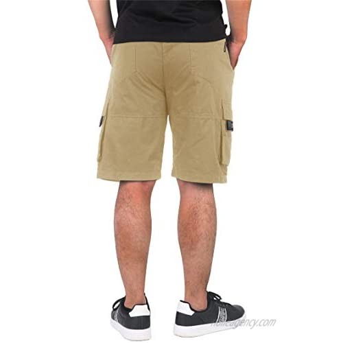MAKEIIT Mens Cargo Shorts for Men Drawstring Shorts Men Casual Shorts Lounge Shorts Men