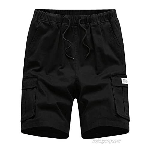 Men's Summer Outdoors Cargo Shorts Casual Belt Shorts Fashionable Pure Color Shorts