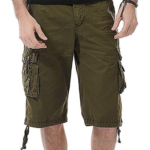Osmyzcp Mens Casual Cargo Shorts Durable Camouflage Shorts