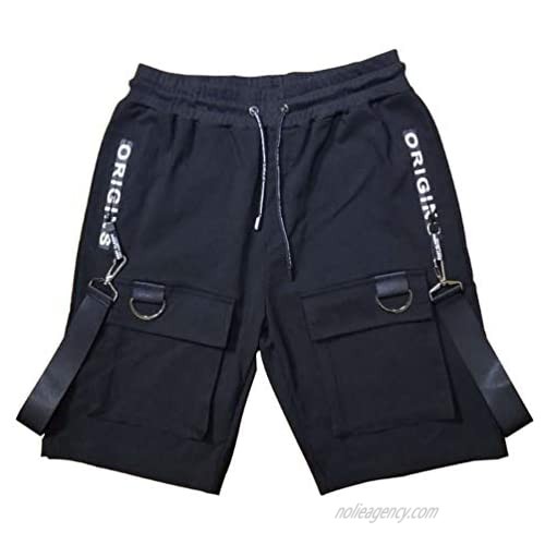 OTFTHPCW Hip Hop Summer Shorts Men Streetwear Bermuda Man Shorts Multi-Pocket Punk Casual Knee Length Short Pants Men