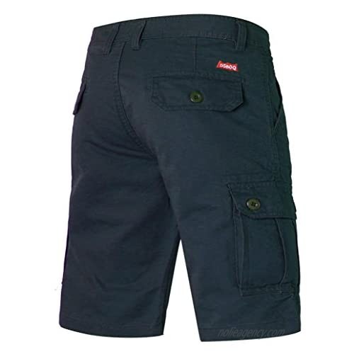 PASATO Men's Casual Pure Color Cotton Outdoors Pocket Beach Work Trouser Cargo Shorts Pant