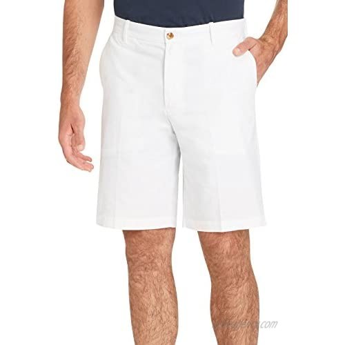IZOD Men's Flat Front Solid Oxford Shorts