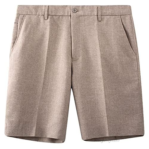 Men's No Iron Quick Dry Lightweight Golf Shorts with Zipper Pocket