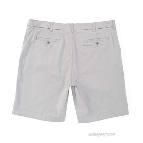 Roundtree & Yorke Flat-Front Core Comfort 9 Inseam Chino Stretch Shorts S95HR230 S95HR230B