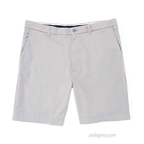 Roundtree & Yorke Flat-Front Core Comfort 9" Inseam Chino Stretch Shorts S95HR230  S95HR230B