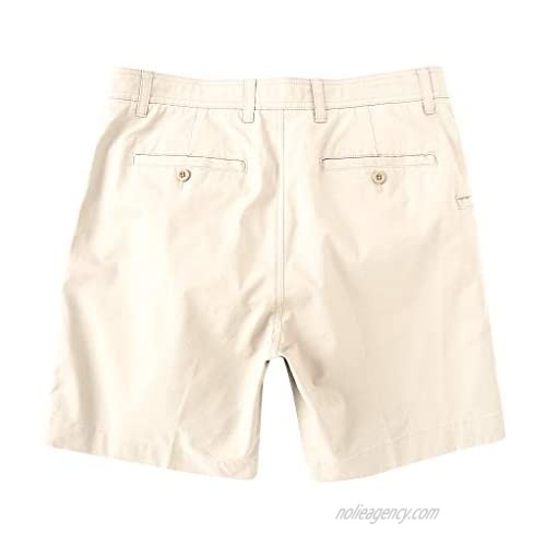 Roundtree & Yorke Trim Fit 7 Inseam Flat Front with Tech Pocket Shorts S95HR250