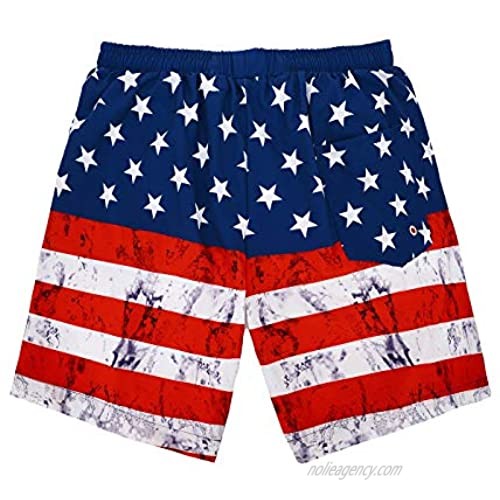 American Trends Mens Swim Trunks Quick Dry Swimming Shorts Mesh Lining Beach Shorts Bathing Suits with Pockets for Men