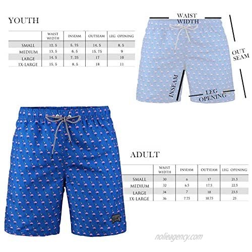 Father and Son Swim Trunks Family Matching Beachwear Swimsuits One-Piece Sandal Red Graphic with Pocket Mesh Lining