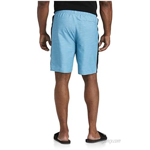 True Nation by DXL Big and Tall Colorblock Swim Trunks Navagio Bay Blue