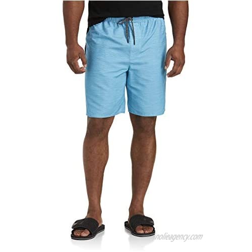 True Nation by DXL Big and Tall Colorblock Swim Trunks  Navagio Bay Blue