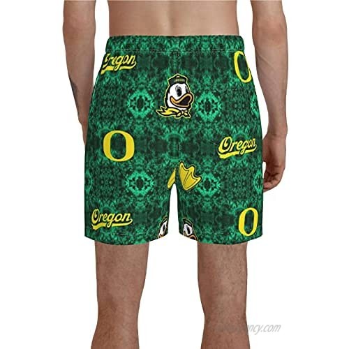 University of Oregon Men's Short Summer Essential Beach Shorts Slim Pants Beach Shorts Pocket Shorts