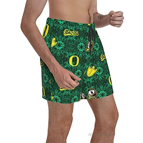University of Oregon Men's Short Summer Essential Beach Shorts Slim Pants Beach Shorts Pocket Shorts