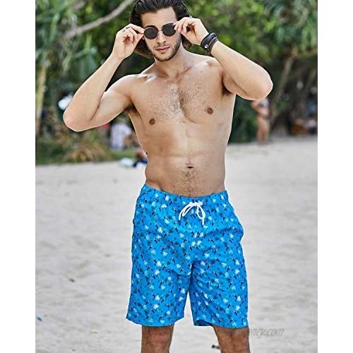 361 Men's Board Shorts Quick Dry Breathable Soft Lined surf Shorts with Pockets Drawstring Bathing Suit