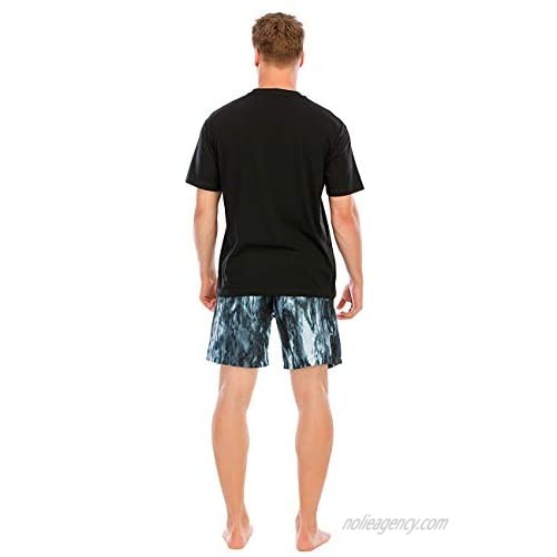 ADOREISM Men's Swim Trunks All Over Print Drawsting Beach Shorts Board Short Inner Mesh Lining with Pockets Quick Dry