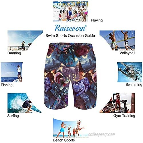 Game Characters Mens Board Trunks Dazzle Beach Pants Mesh Lining Swimwear 3D Novelty Printed Beach Shorts