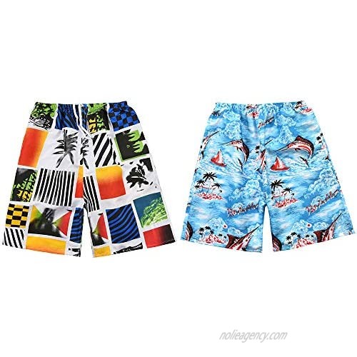 MODOQO Mens Casual Loose Fit Swim Shorts Quick Dry Trunks for Summer Swimming Surfing 