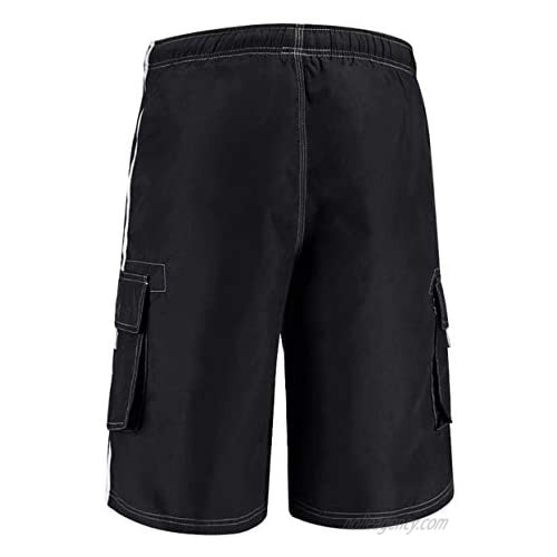 KEFITEVD Swim Trunks for Men Summer Beach Shorts Quick Dry Board Shorts with Pockets