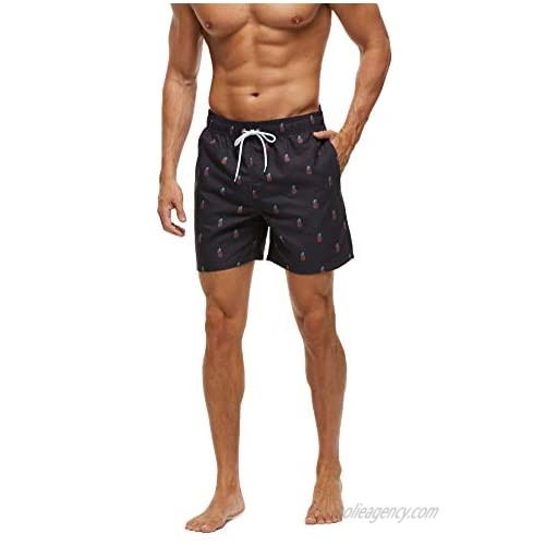 MAKABO Mens Beach Short Quick Dry Swim Trunks with Mesh Lining Funny Printed Bathing Suits with Pocket