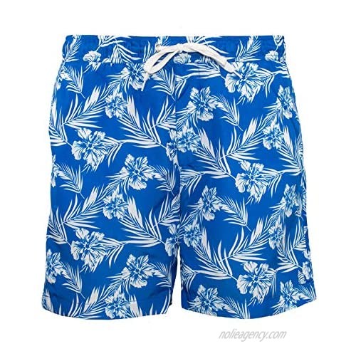 Marina Yachting Men's Water Shorts Swim Trunks Board Shorts Swimwear with Drawstring and Quick Dry Technology (Royal + Blue  Large)