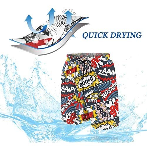 Men's Swim Trunks Quick Dry Bathing Suits Vacation Board Shorts Swim with Mesh Lining