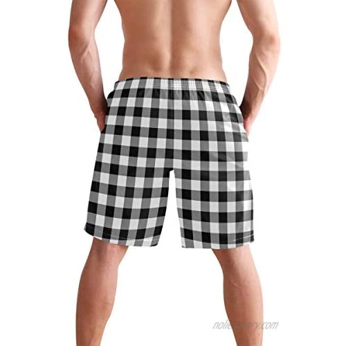 Men's Swim Trunks Vintage American Flag Quick Dry Beach Board Shorts with Pockets