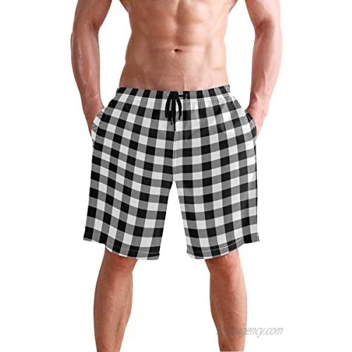 Men's Swim Trunks Vintage American Flag Quick Dry Beach Board Shorts with Pockets
