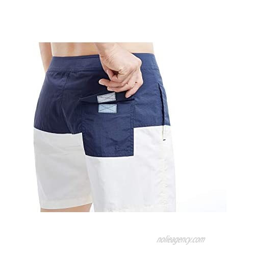 Mount JO-MO Men's Patchwork Swim Board Shorts with Mesh Lining