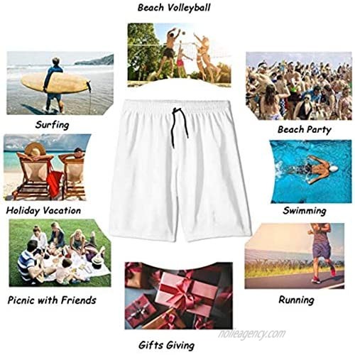 NFGSE Men's Swim Trunks Waterproof Quick Dry Becch Shorts with Pockets Casual Drawstring Short Pants