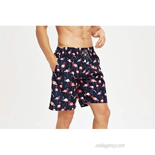 TRIFUNESS Pineapple Swim Trunks for Men Quick Dry Board Shorts with Mesh Lining Swimwear Bathing Suits