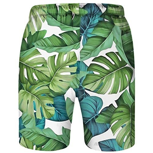 Xiaohudui Men 3D Print Mesh Lining Boardshorts Quick Dry Beach Shorts Summer Side Pockets 90s Swim Trunks