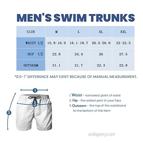 YGXZ Men's Quick Dry Swim Shorts with Mesh Lining Swimwear Bathing Suits Surfer's