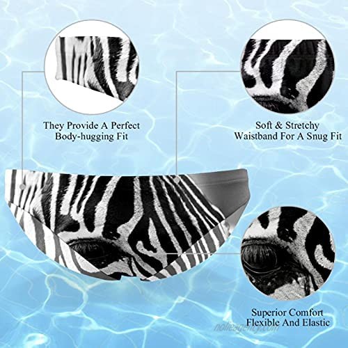 DEYYA Africa Animal Black White Men Swimwear Bikini Underwear Swim Trunks Summer Beach Shorts Brief Boxer Pants S