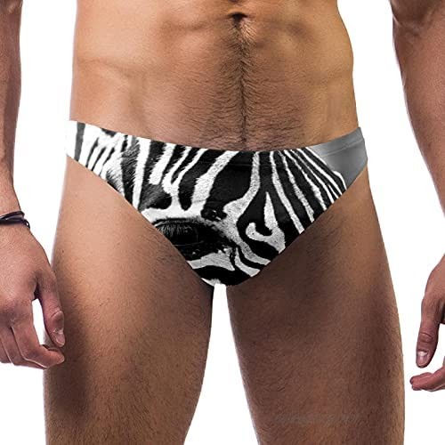DEYYA Africa Animal Black White Men Swimwear Bikini Underwear Swim Trunks Summer Beach Shorts Brief Boxer Pants S