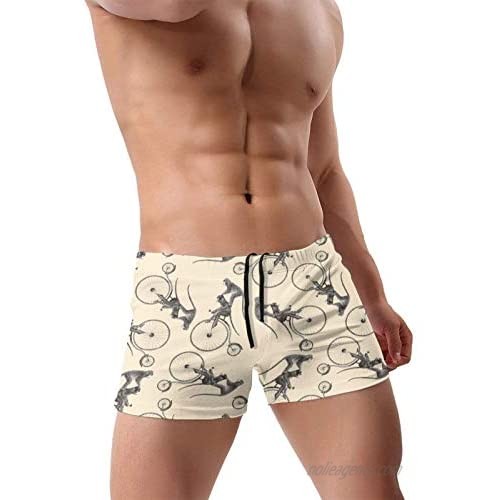 ice Cream in The Form of a Skull Men's Quick Dry Swimsuit Boxer Trunks Square Cut Bathing Suits