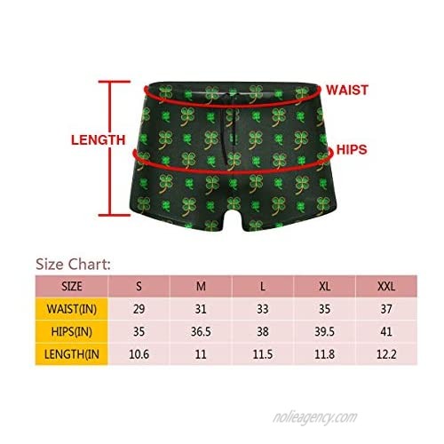 Irish Four Leaf Lucky Clovers Happy St. Patrick's Day Men Swimwear Swimsuits Surf Board Boxer Shorts Trunks