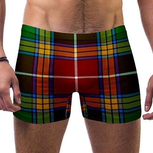 Livehome Men's Tartan Baxter Scottish Graphic Swimsuits Swim Trunks Shorts Athletic Swimwear Boxer Briefs Boardshorts