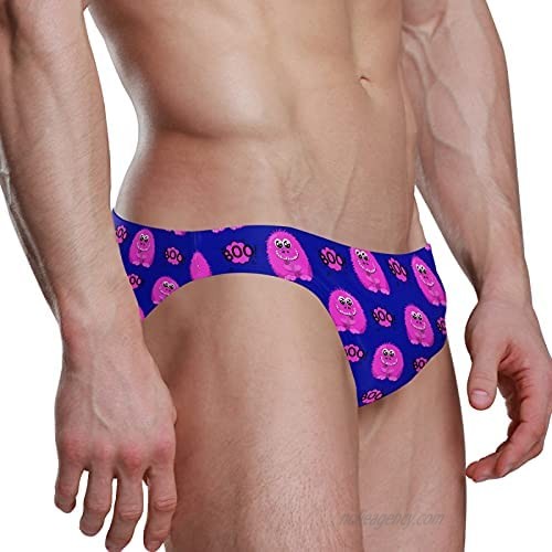 Men's Swimwear Sexy Bikini Solid Siwmming Briefs #1Hedgehog Animal S 20800612