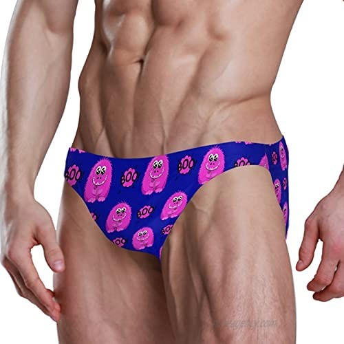 Men's Swimwear Sexy Bikini Solid Siwmming Briefs #1Hedgehog Animal S 20800612