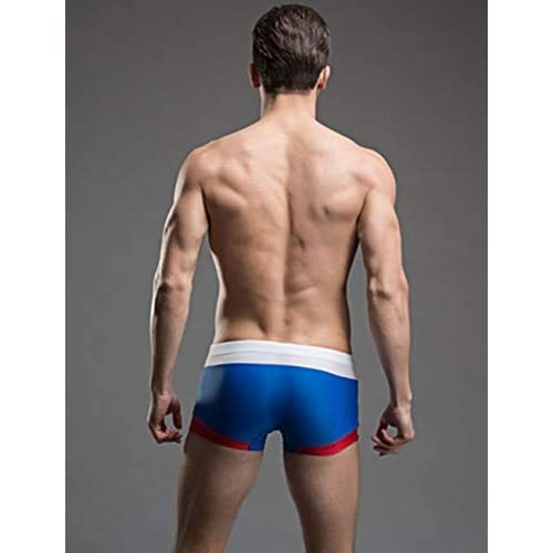 OMDD Mens Swim Trunks Quick Dry Swim Briefs Square Leg Swimming Boxer Shorts Nylon Surf Shorts