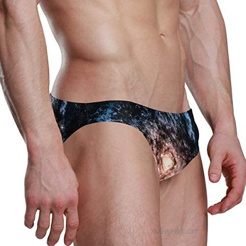 Universe Star Galaxy Nebula Sexy Mens Swimwear Swim Briefs Bikini Brazilian Cut Surf Board Shorts