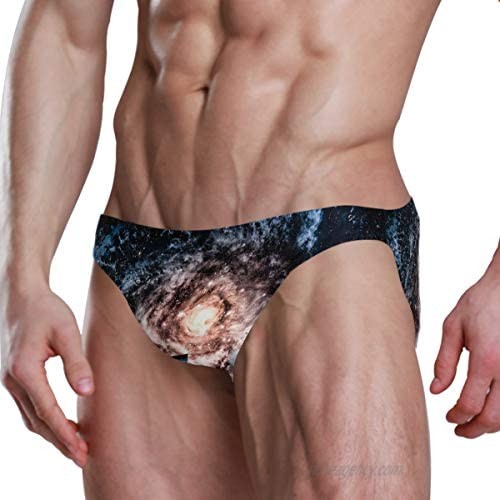 Universe Star Galaxy Nebula Sexy Mens Swimwear Swim Briefs Bikini Brazilian Cut Surf Board Shorts