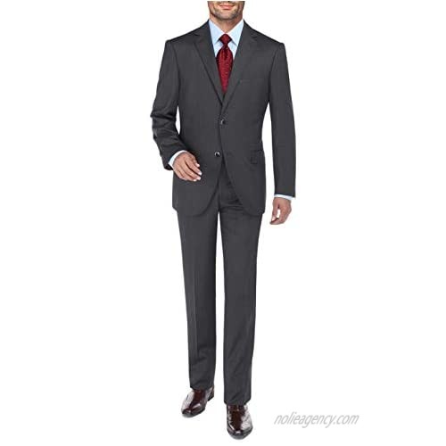 DTI BB Signature Men's Two Button 2 Piece Suit Set Modern Fit Jacket Plaid Pant