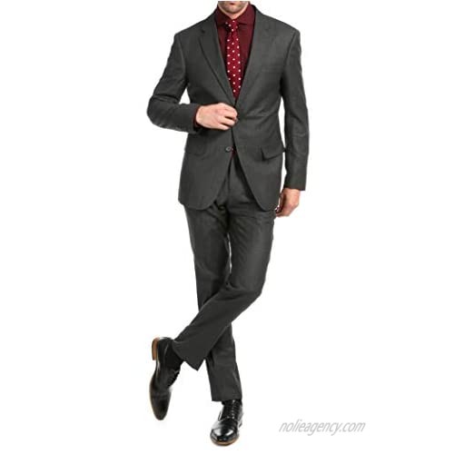 Ferrecci Men's Suits - Men Suits Slim Fit Notch Lapel Mason 2 Piece Suit with Matching Flat-Front Dress Pants