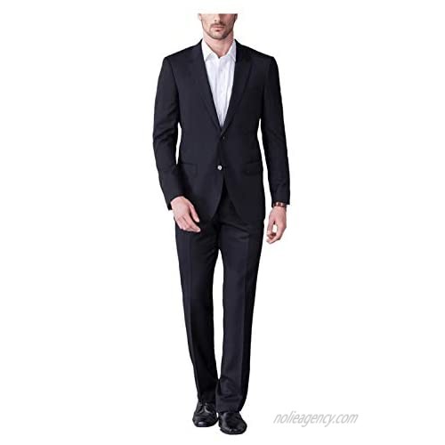 GATMSTZ Men's Notch Lapel Classic 2 Pieces Suit Business Dinner Blazer Pants Set