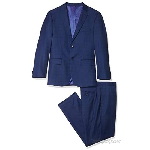 Kitonet Men's 2-Piece Box Check Slim Fit Suit  Navy  40S