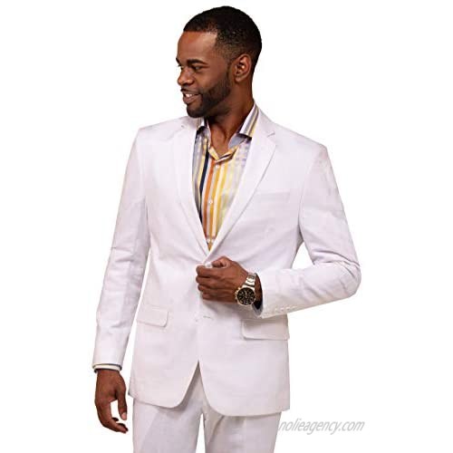 Mens Suit 100% Linen for Summer & Destination and Beach Weddings Regular Classic fit