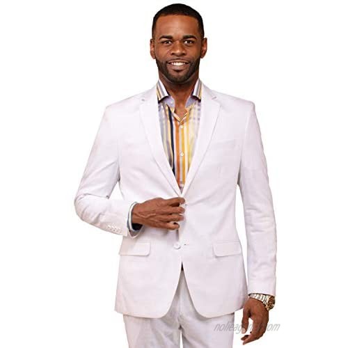 Mens Suit 100% Linen for Summer & Destination and Beach Weddings Regular Classic fit