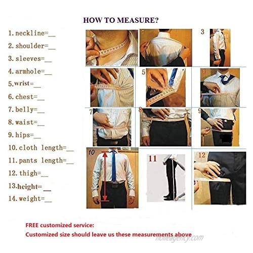 P&G Men's Pinstripe Two Pieces Suit Double Breasted Business Wedding Party Jacket & Pants Set