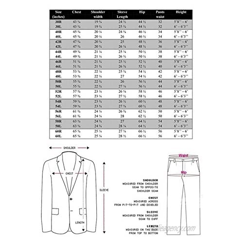 VINCI Men's 2 Button Single Breasted Slim Fit Solid Suit W/Vest SV2900